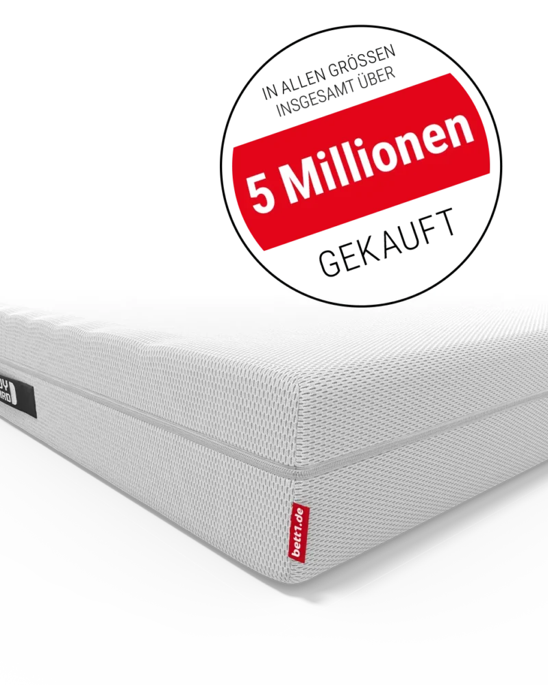 bett1 BODYGUARD® Anti-Kartell-Matratze 200 × 220 cm – Kaltschaummatratze mit zwei Liegehärten